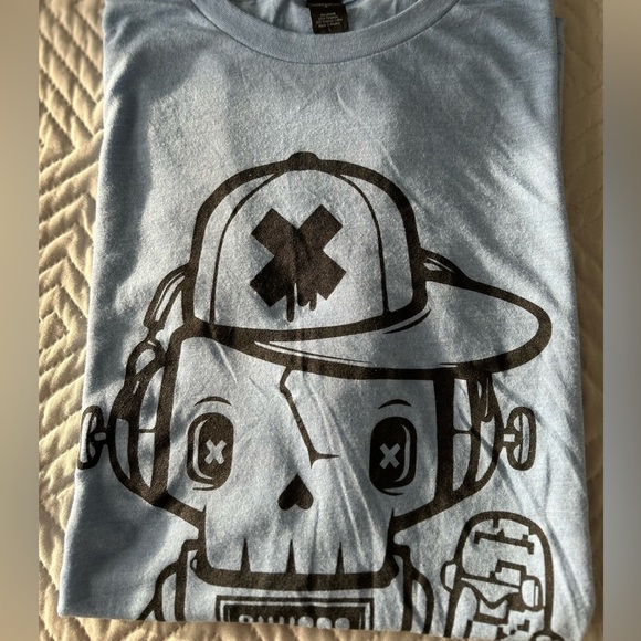 NWOT Tultex Sky Blue Robot Skateboard Tee
Size L - Picture 4 of 6
